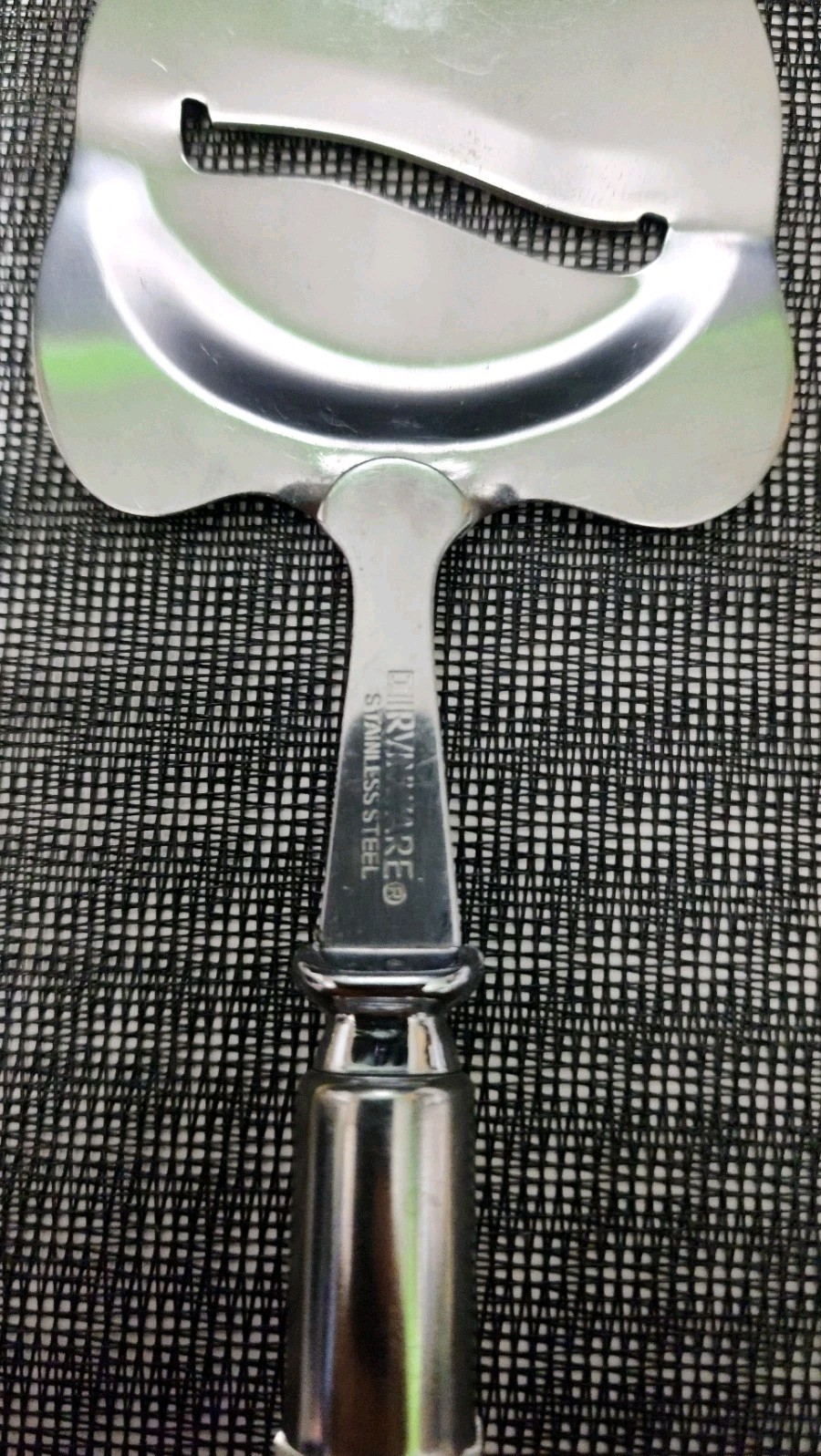 IRVINEWAR VINTAGE CLEAR LUCITE HANDLED STAINLESS STEEL CHEESE🧀 PLANE / SERVER