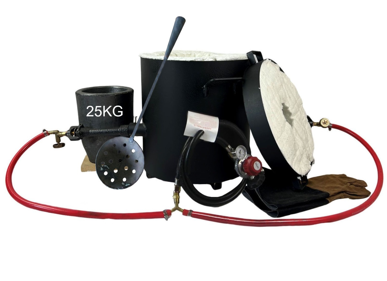 25 KG Large Gas Metal Melting Furnace Dual Propane Smelting Furnace Deluxe Kit