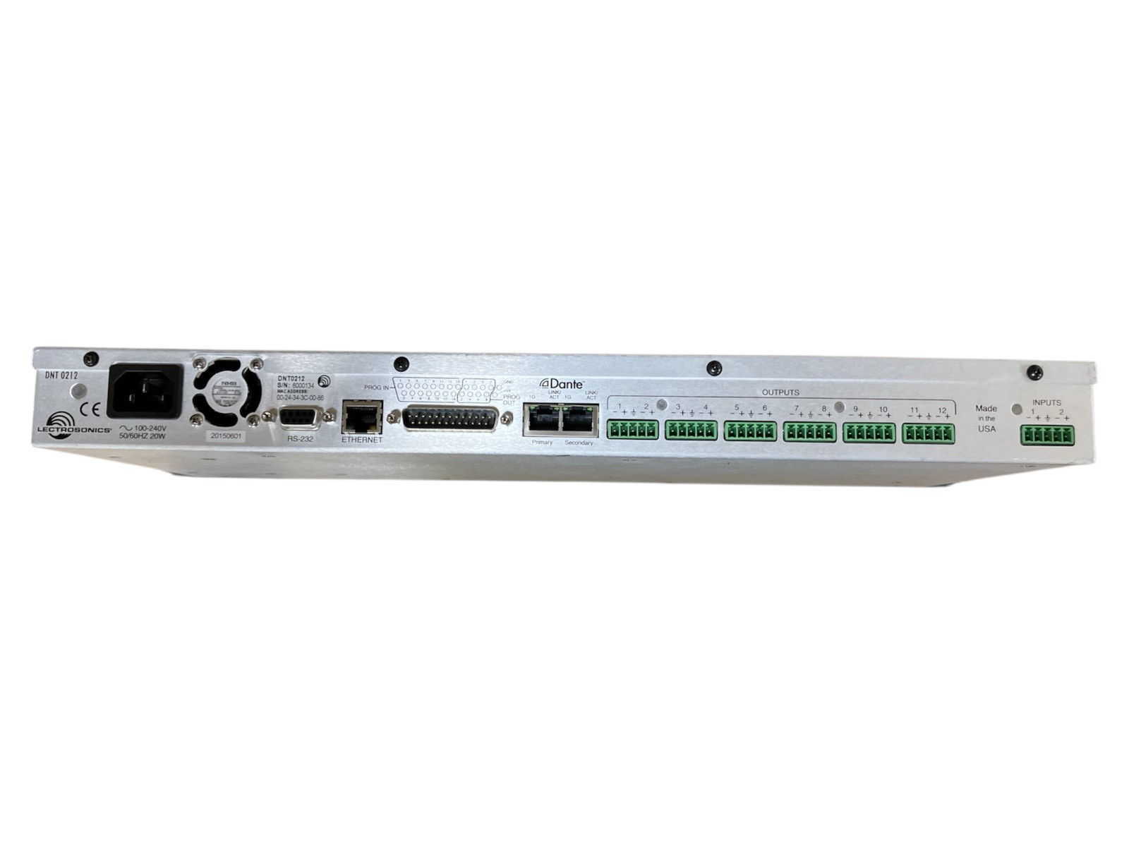 Lectrosonics DNT 0212 Dante Signal Processor