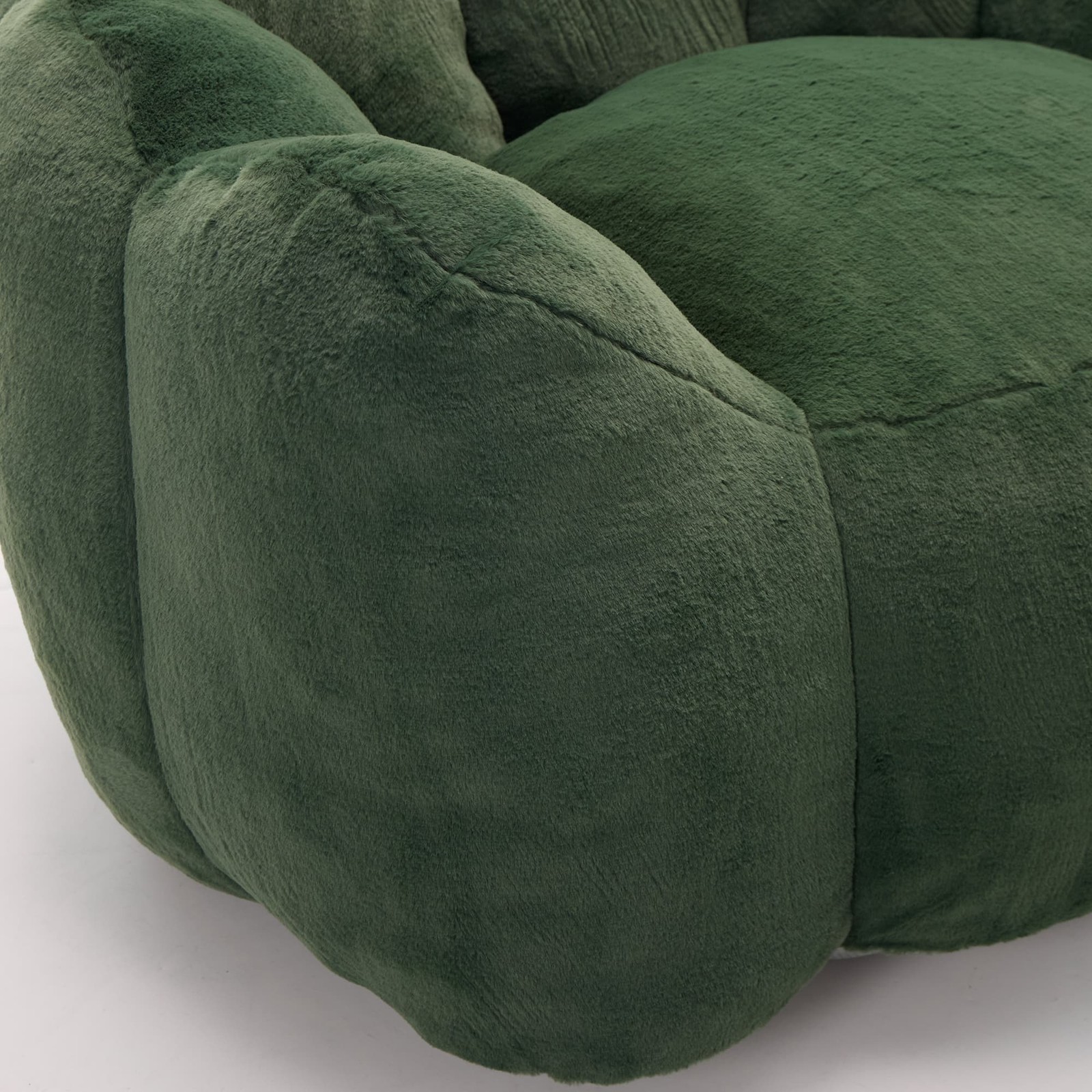 Green Lotus Compression Sofa Bean Bag Pull Ring Portable Living Room Bedroom
