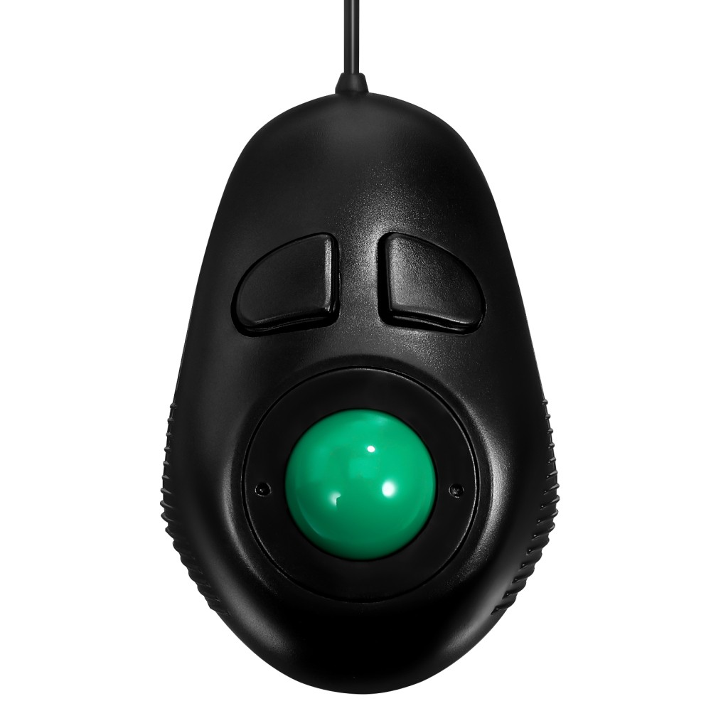 USB Mini Trackball Mouse Wired for Effortless Navigation Black