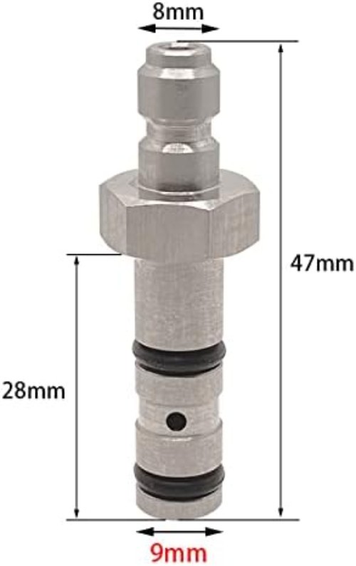 Quick Fill Air Tool Fitting - 9mm Charging Probe Adapter for Paintball Users