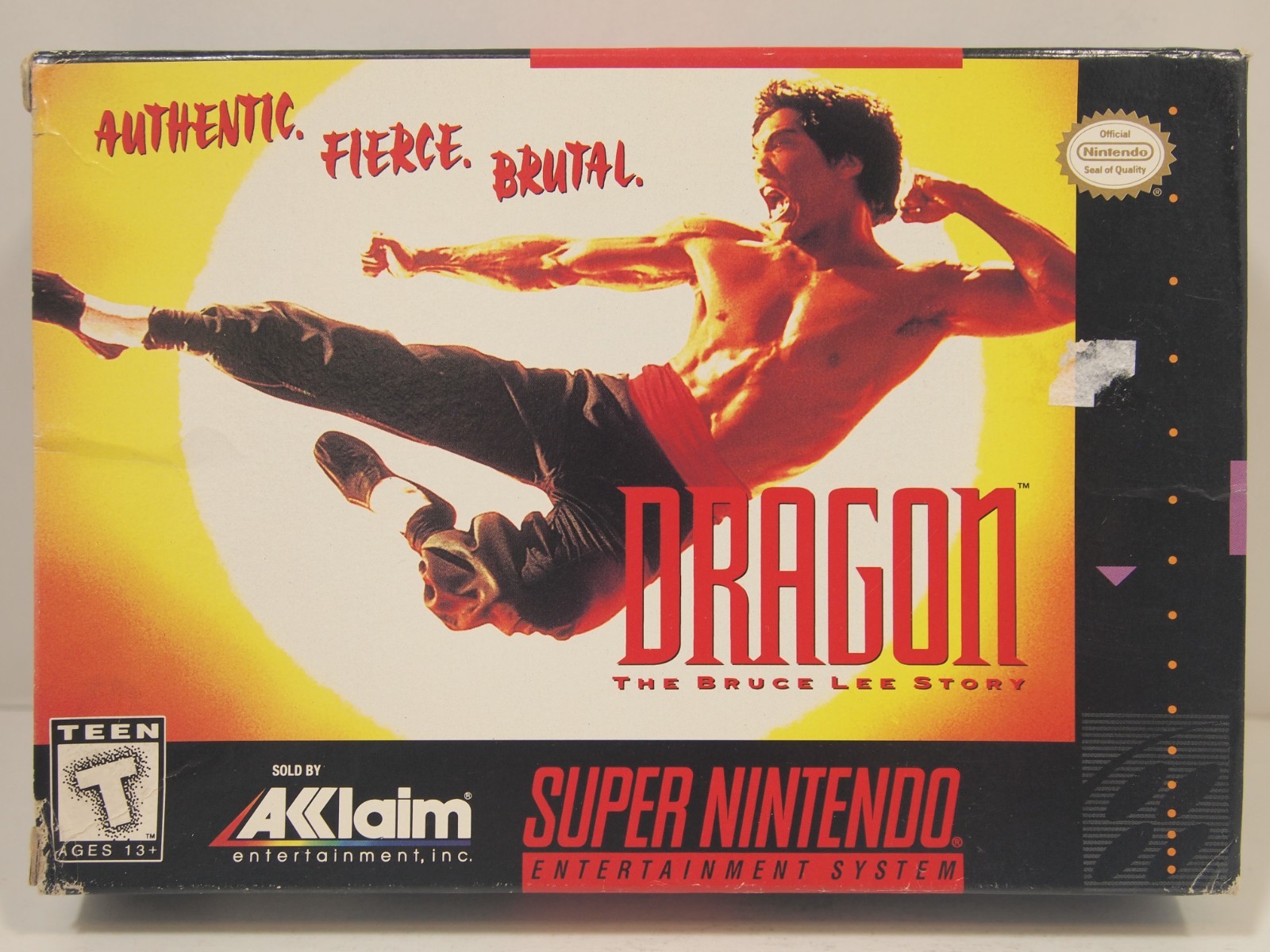 Dragon The Bruce Lee Story (Super Nintendo | SNES) Authentic BOX ONLY