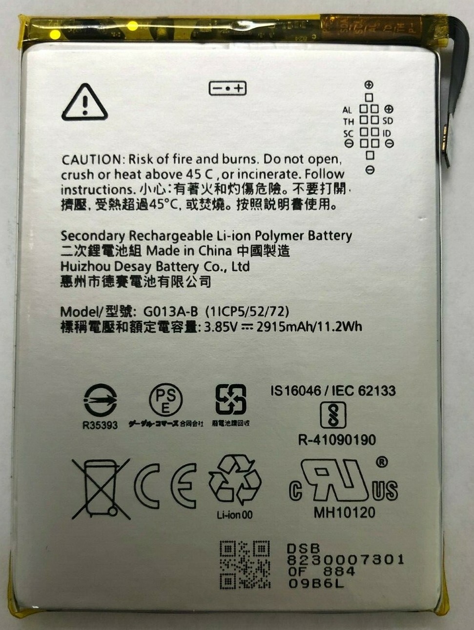 Replacement Battery for Google Pixel 3 G013A-B 2915mAh 11.2Wh *SAME DAY SHIP*