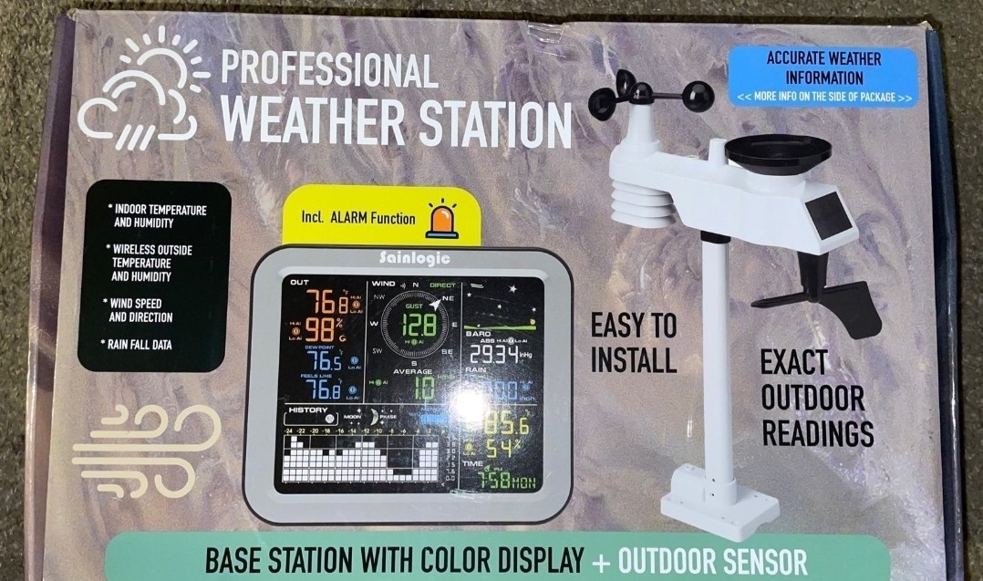Sainlogic Professional Weather Station, Model SC088, New Open Box, Box Not Perfe
