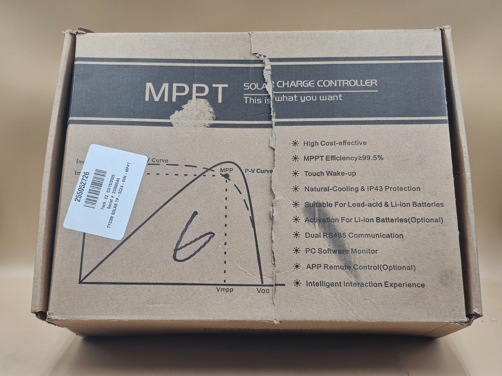 Tycon Power TP-SC24-60N-MPPT 60A MPPT Solar Charge Controller 12V 24V 30A Load