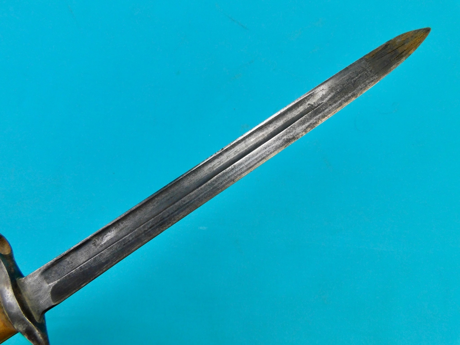 Italian Italy Vintage WW2 Bayonet Fighting Knife w/ Scabbard Frog