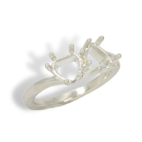 6mm Heart Friendship Pre-notched Ring Mounting