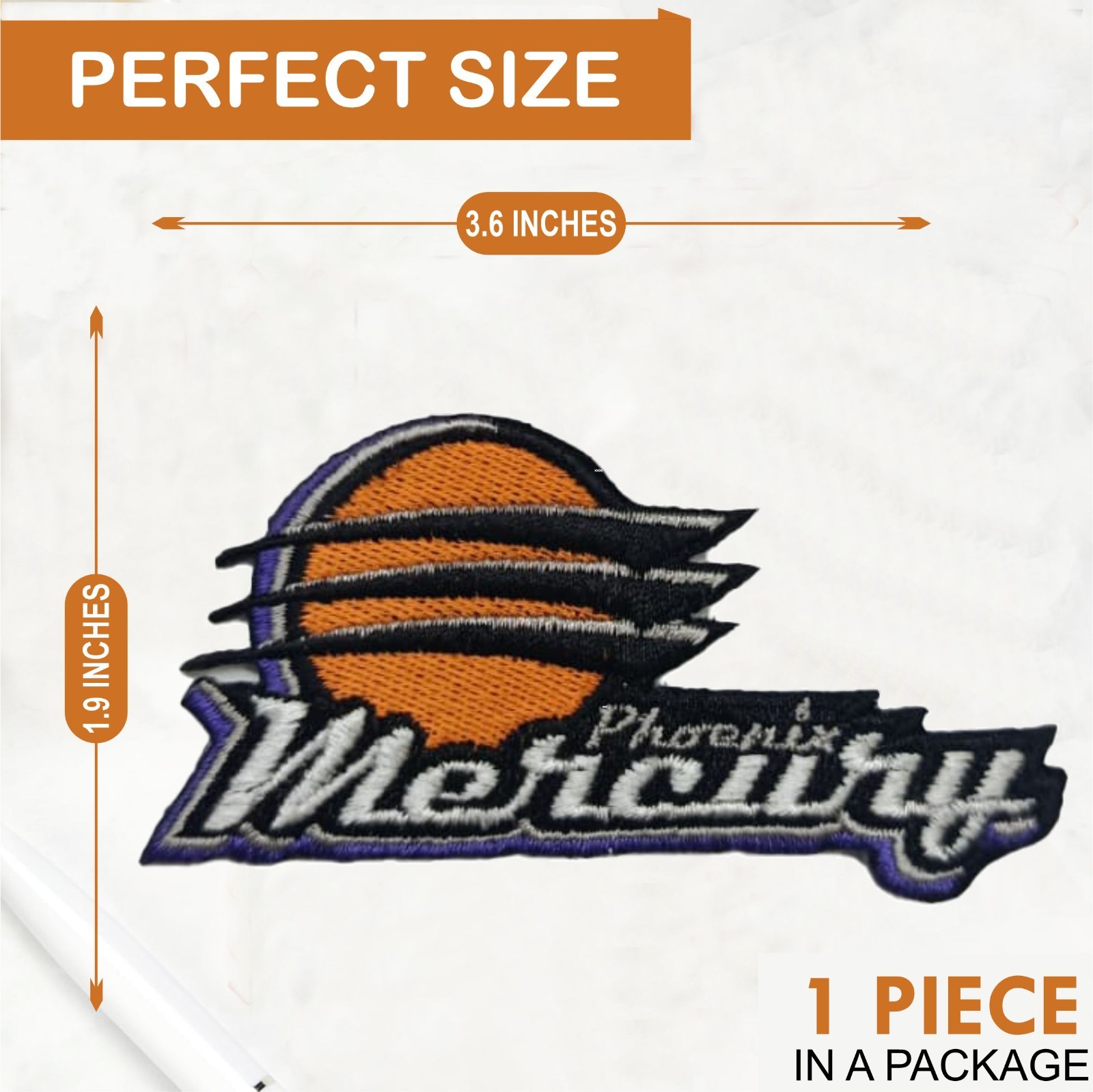 Phoenix Mercury WNBA Team Logo Iron On Patch - Sew Patch - Embroidered Patch