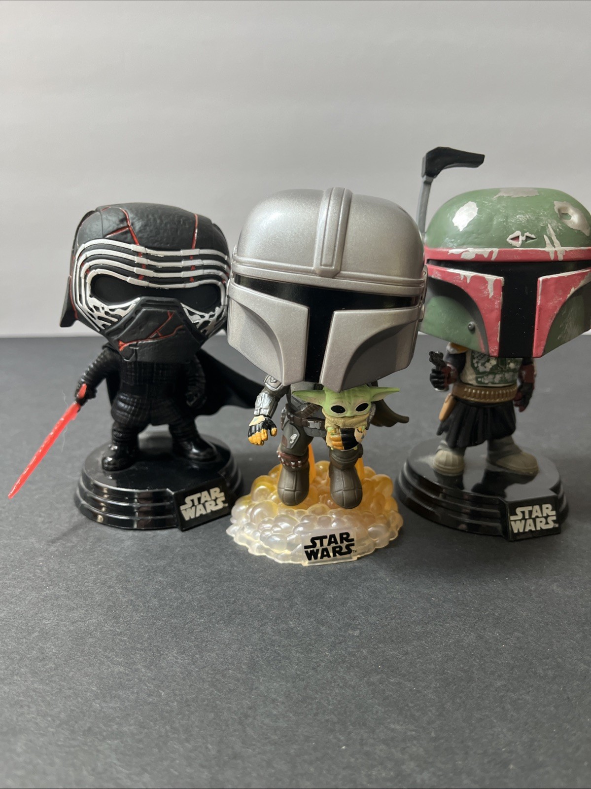 Funko Star Wars Bobble-Head, Lot of 3, Darth Vader, Buber Fett & Mandalorian