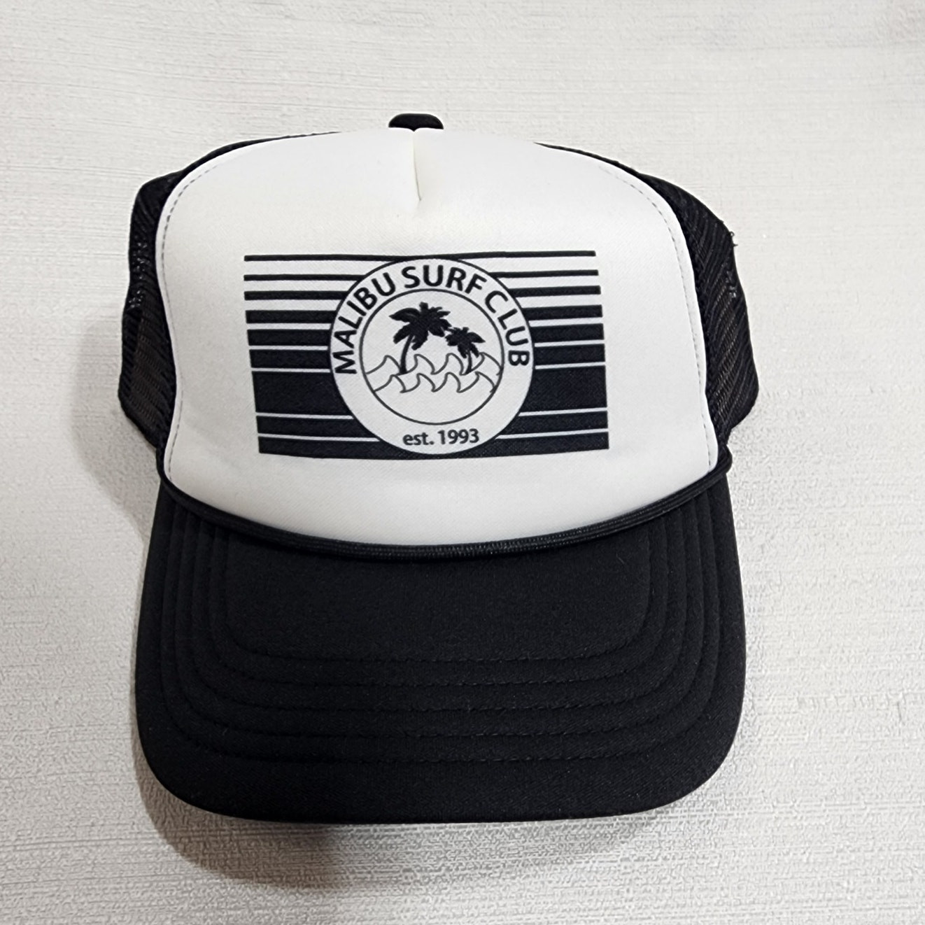 Malibu surf club est. 1993 foam trucker hats Wild fable snapback