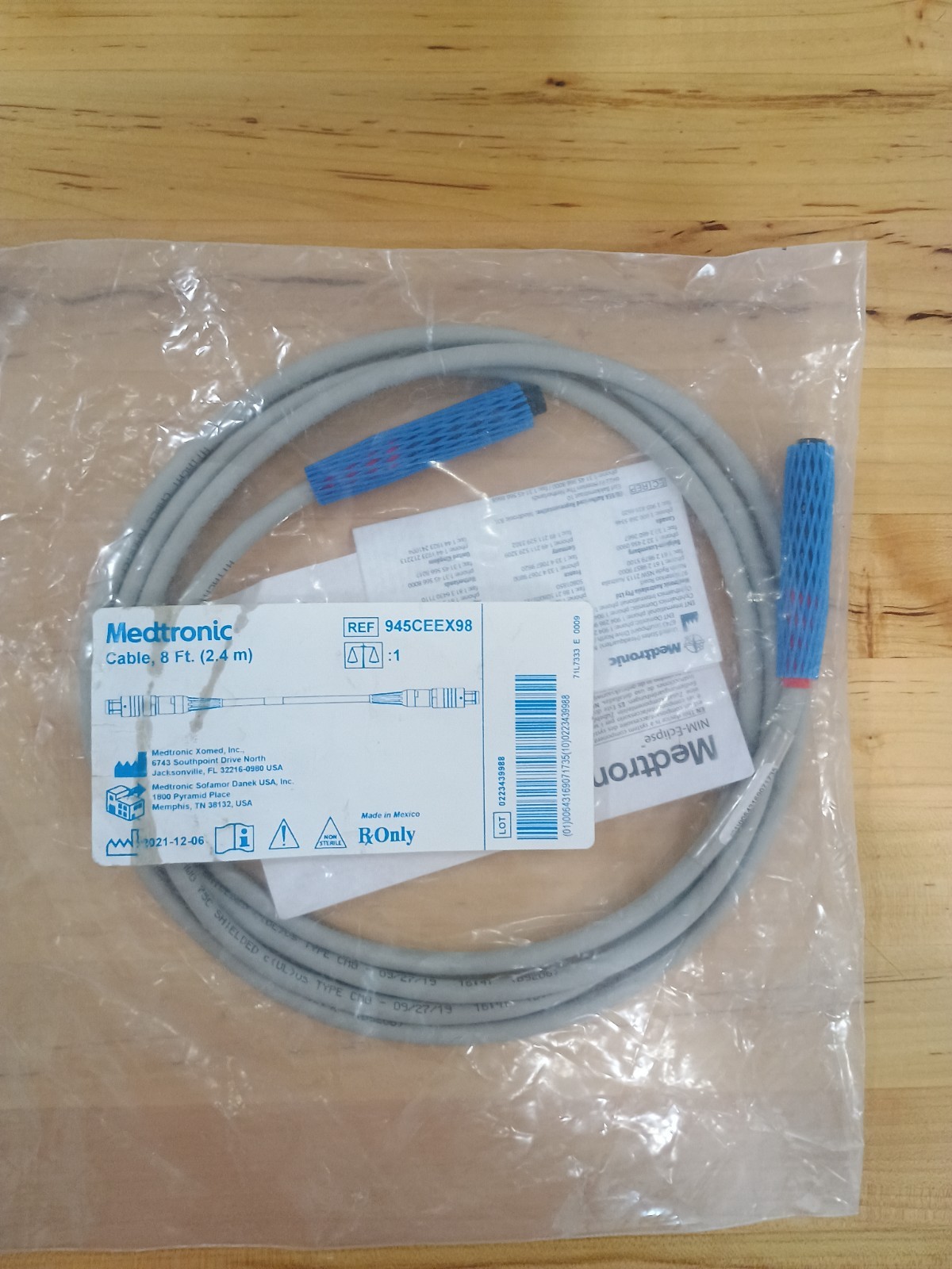 Medtronic NIM Eclipse Stimulator cable REF# 945CEEX98 8ft
