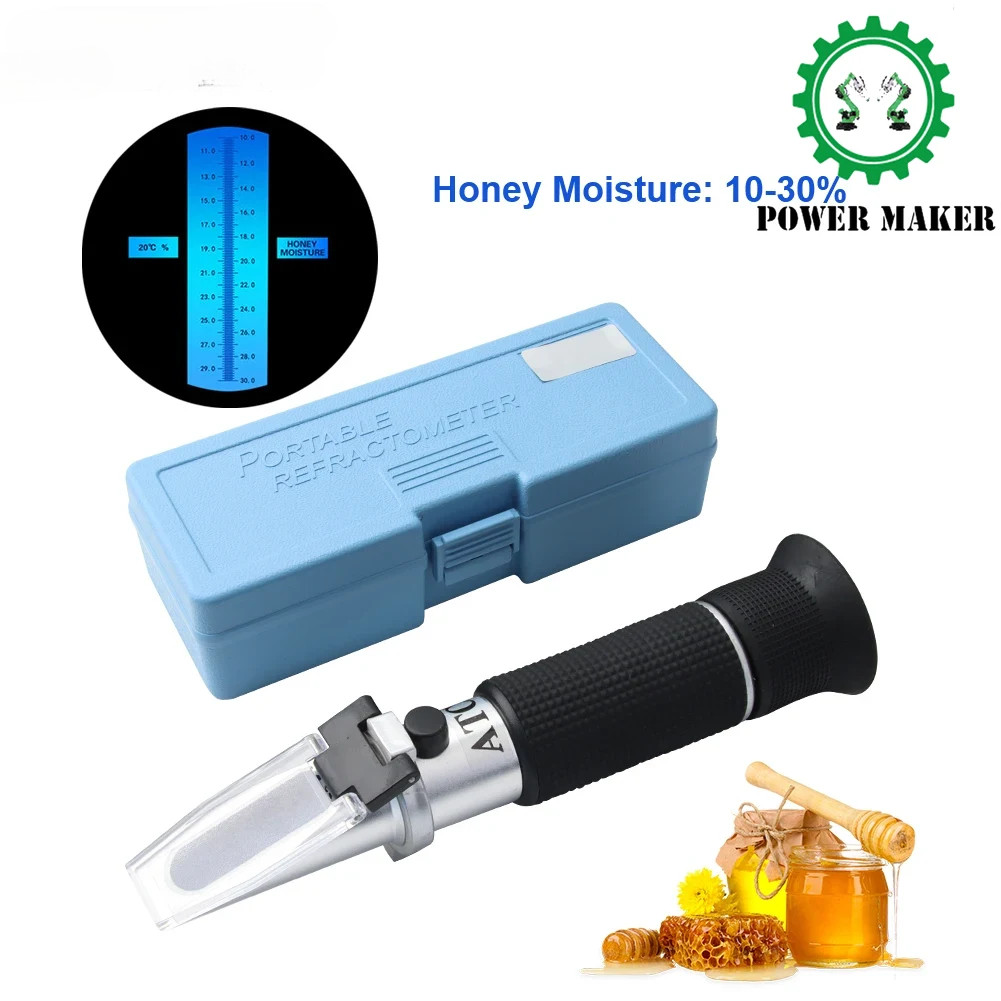 10-30% Water Honey Brix Refractometer for Honey Sugar Concentration ATC Tester
