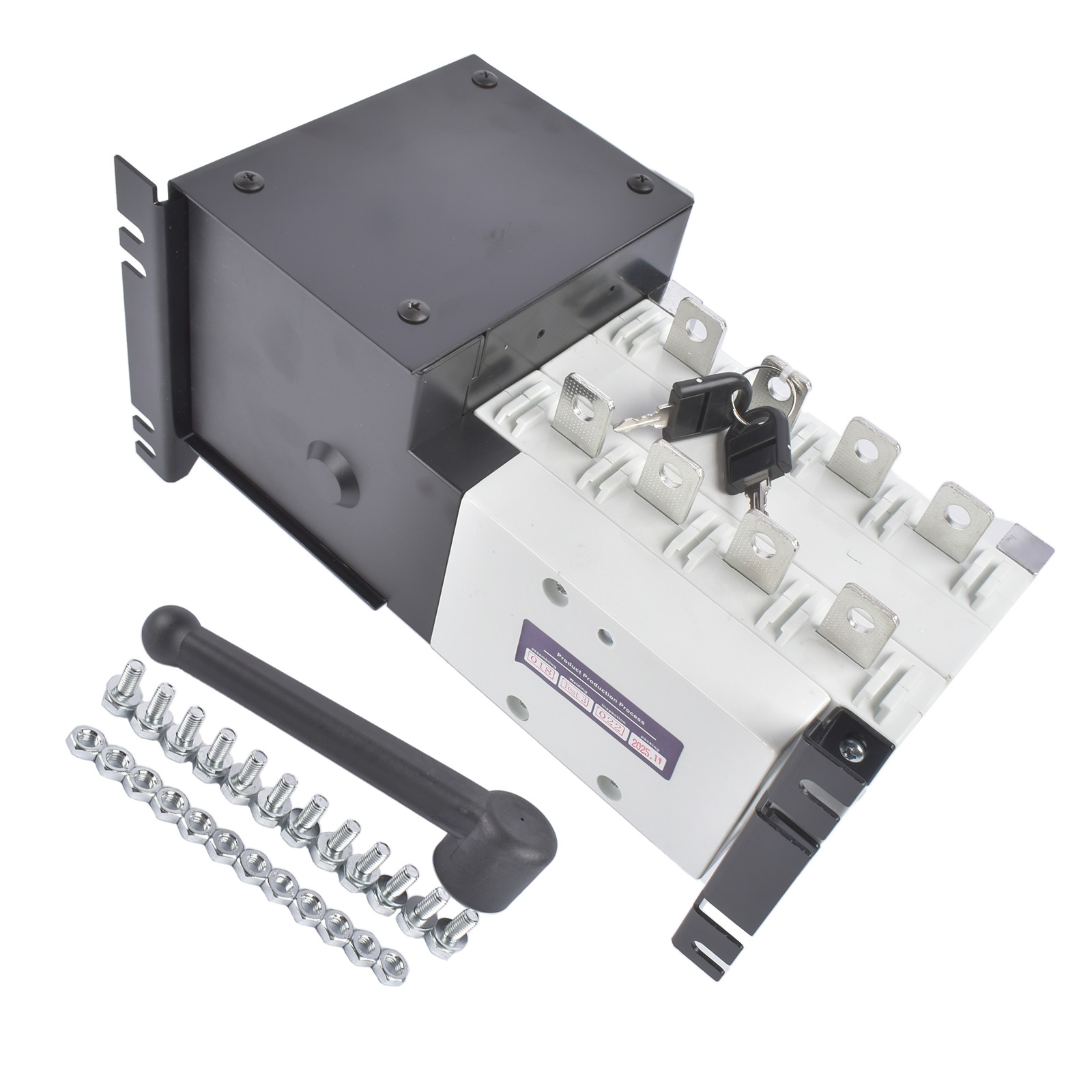 Industrial Automatic Transfer Switch 4P 160A 110V / 220V Plastic Copper Steel