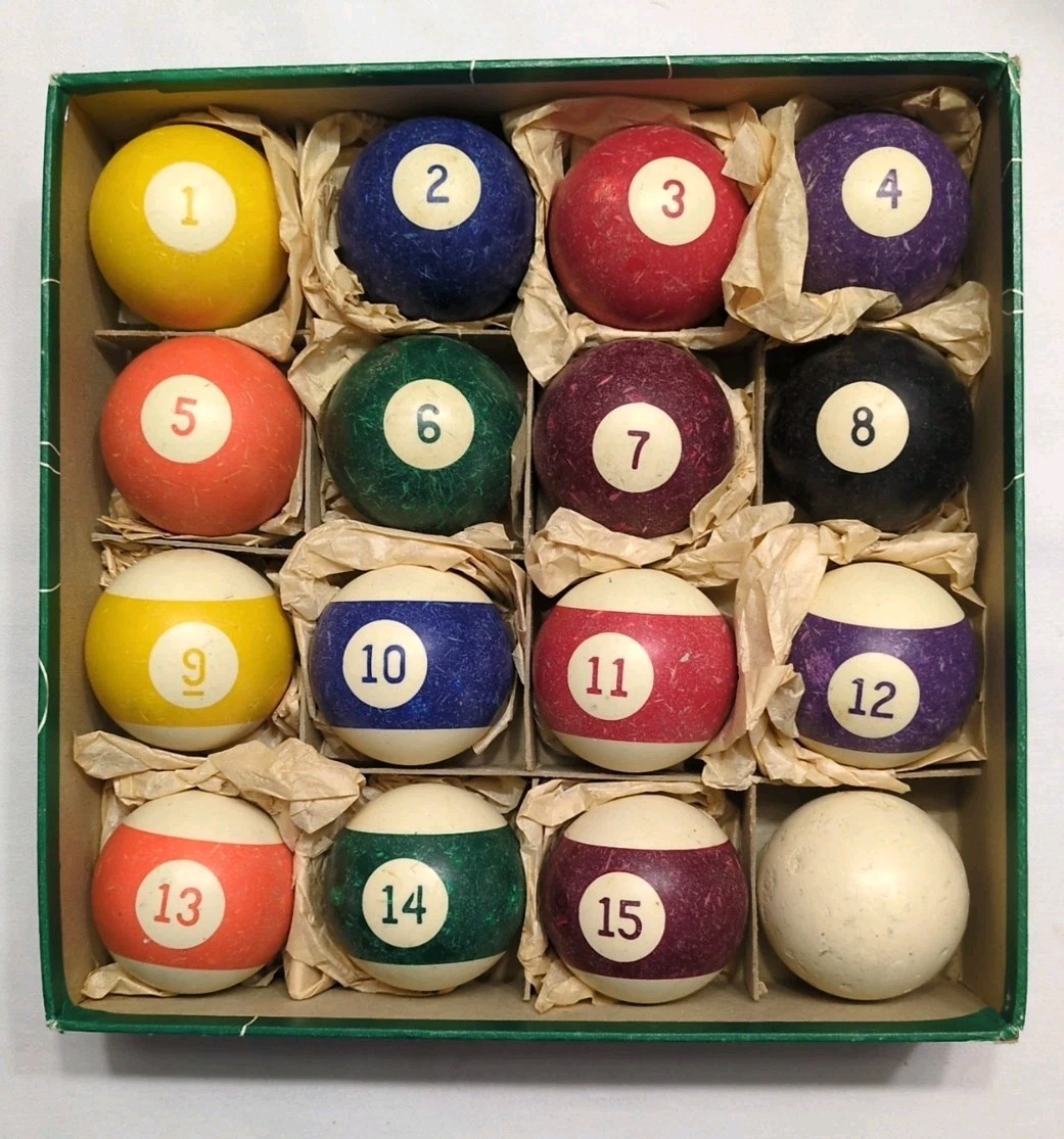 vintage billiard ball set