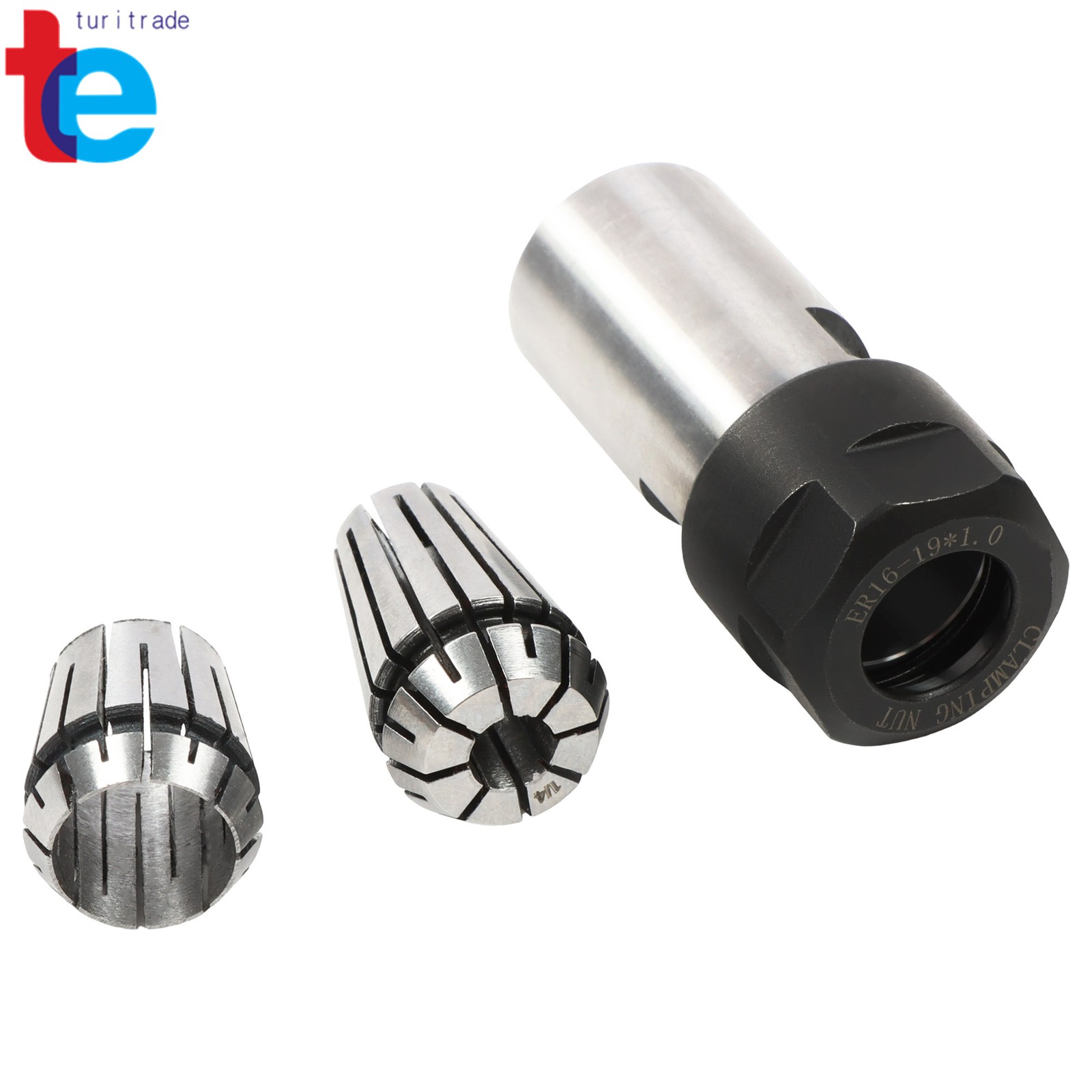 3Pcs 5/8-11 Grinder Extension Shaft Set with Spring Collets 1/4" & 1/2"