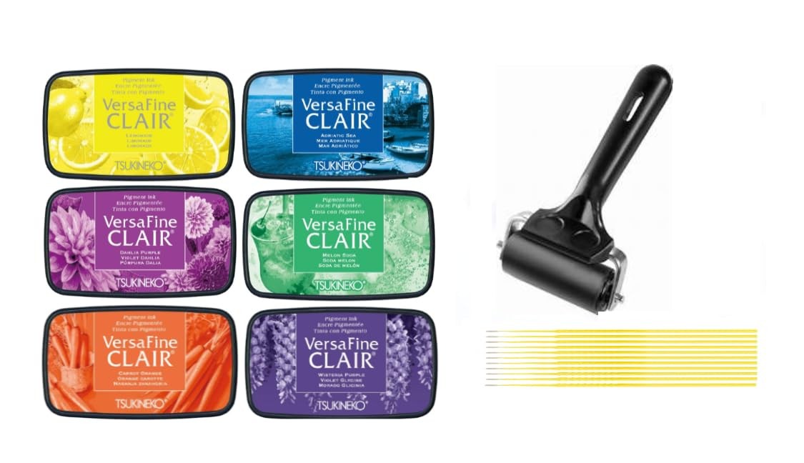 Tsukineko Versafine Clair Bundle - 6 Tsukineko Versafine Clair Ink Pads,