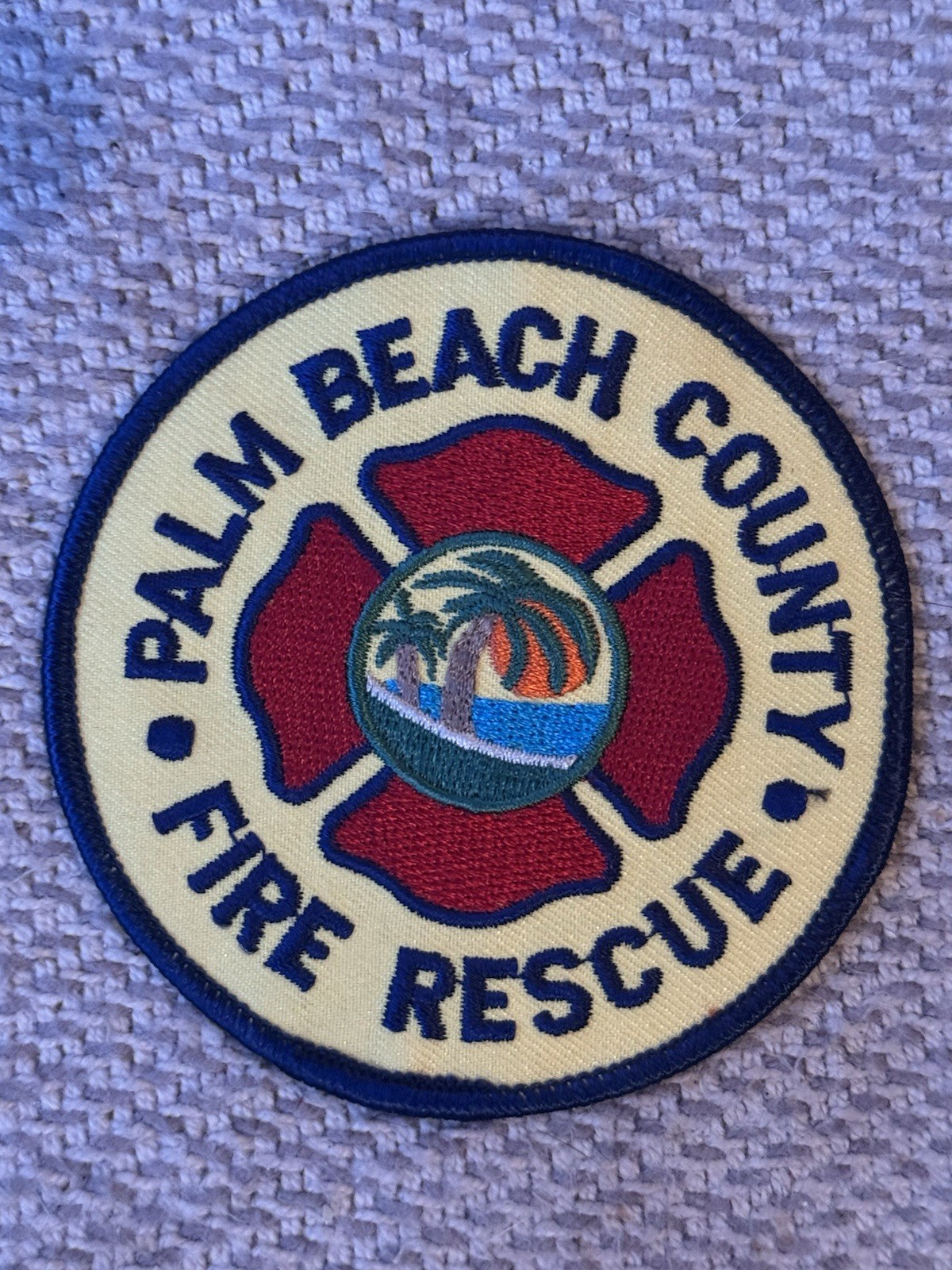 Official Palm Beach County Florida Fire Rescue Uniform 3.5” Cloth Patch