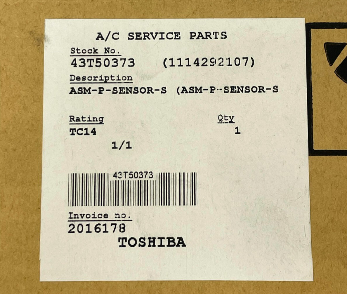 TOSHIBA 43T50373 Pressure Sensor Assembly