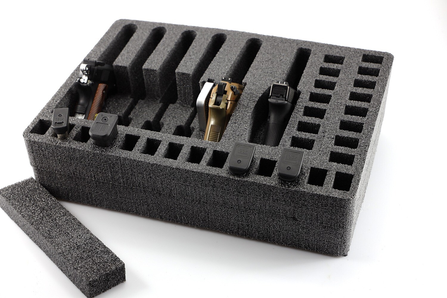 New 6 Pistol Optic Ready foam +storage tray fits Pelican 1520 Apache 4800 case