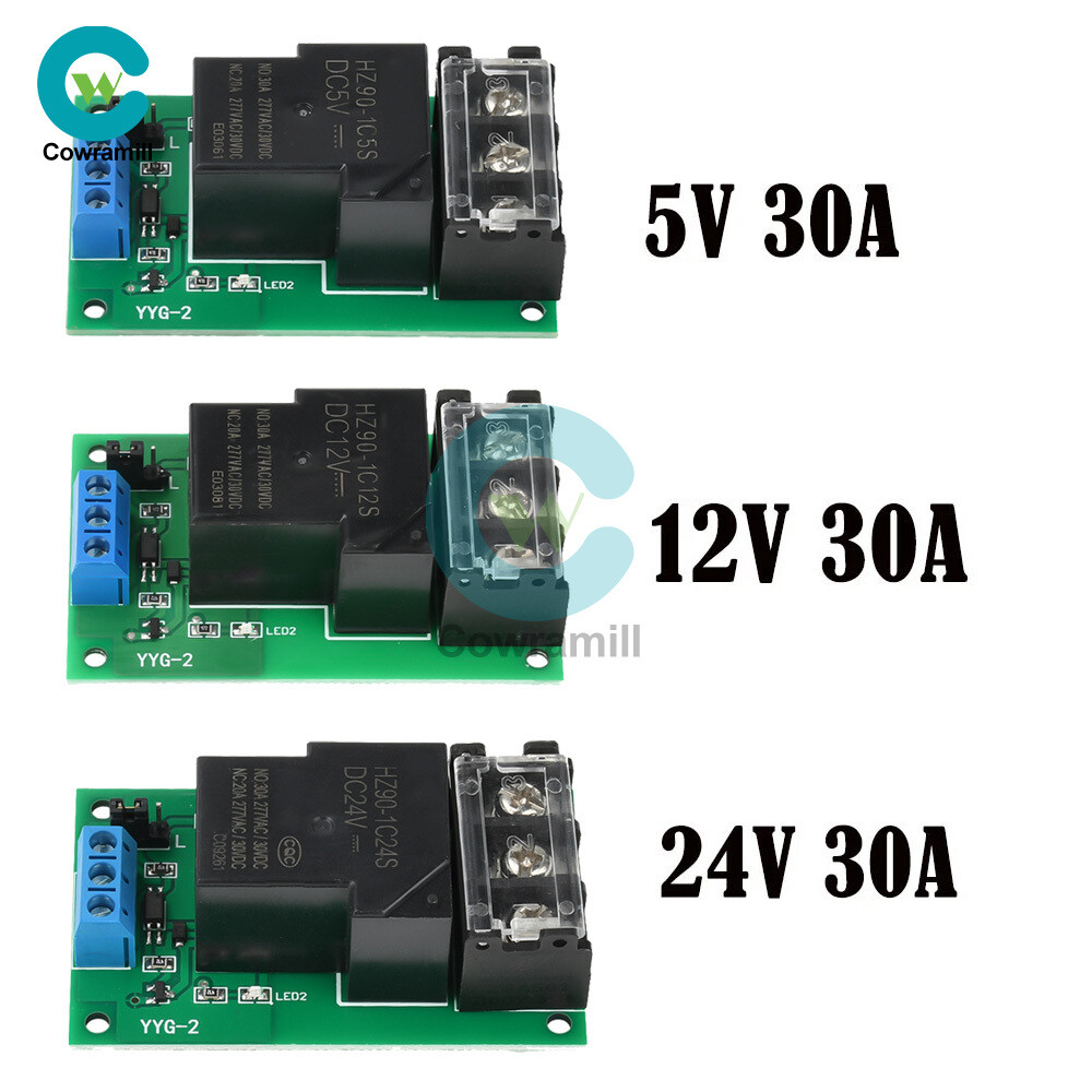 DC 5V/12V/24V 30A Relay Module Optocoupler Isolation High & Low Level Trigger