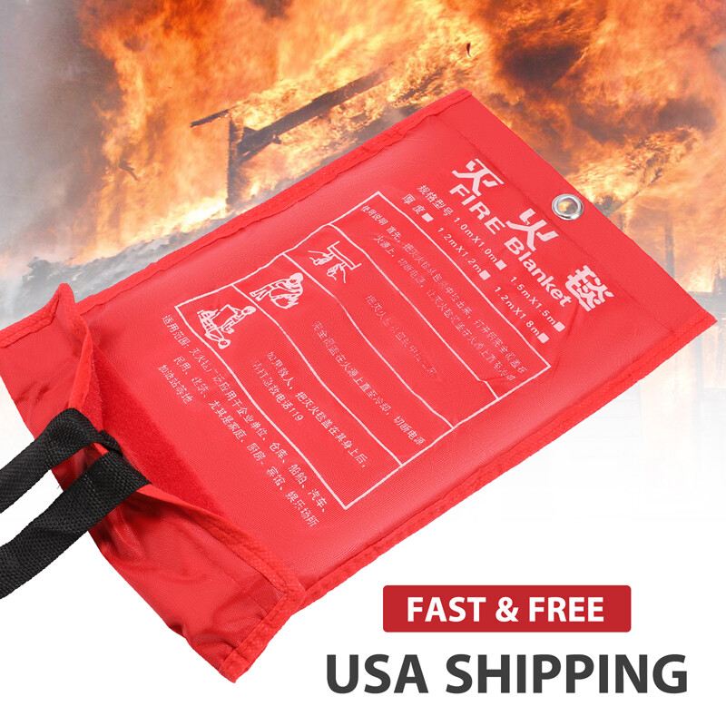Prepared Large Emergency Fire Blanket Fire Suppression Blanket 1m² Safty Cover