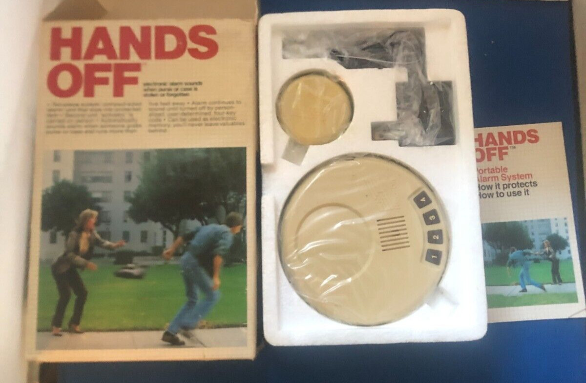 VINTGE Hands Off Electronic Alarm People Protection BRAND NEW
