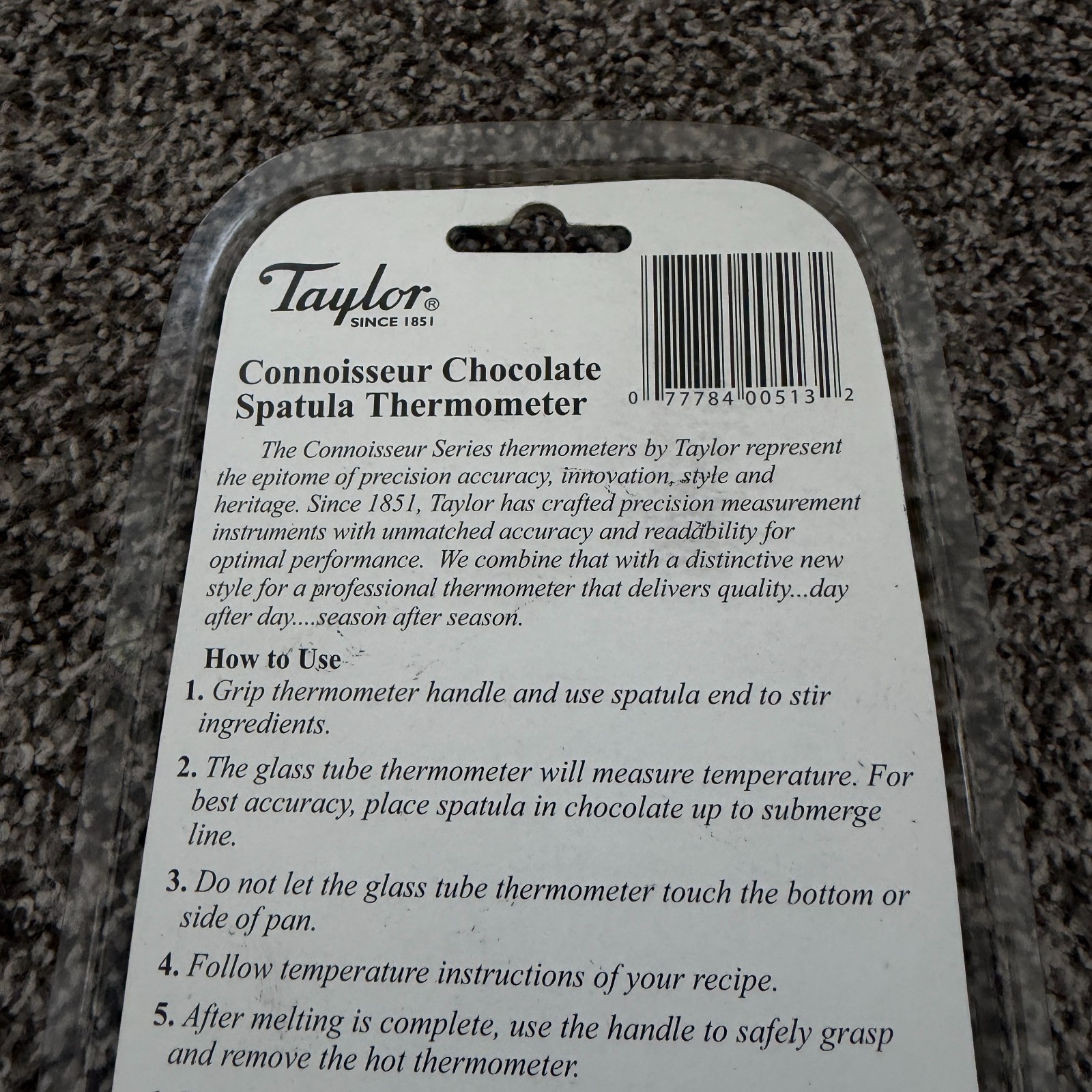 Taylor Candy Chocolate Thermometer Spatula Baking Tool New
