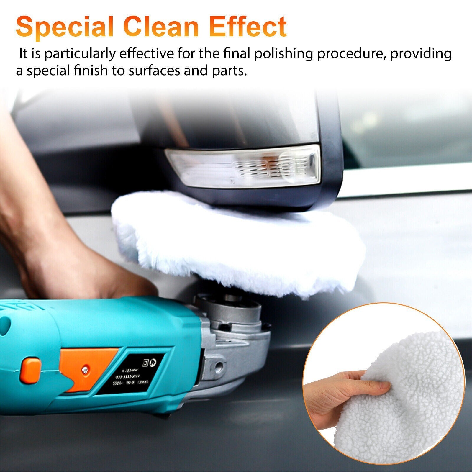 10X Ultra Soft Wool Polisher Bonnet Covers Compatible 9 10 Inch Car Buffer