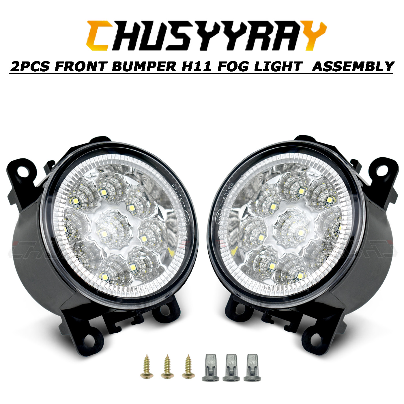 Clear Lens Pair Bumper Fog Lights Lamp For Honda Ridgeline 2017-2020 Left+Right