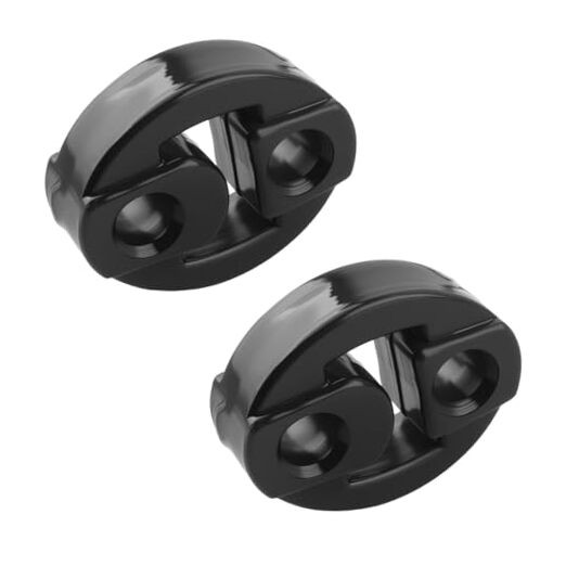 2PCS New Rubber Exhaust Hangers,Heavy Duty Rubber Muffler Hanger with 2 Holes