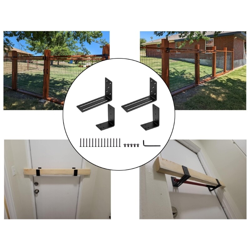 Durable Door Support Bracket Adjustable Door Barricades Bracket set for Outswing