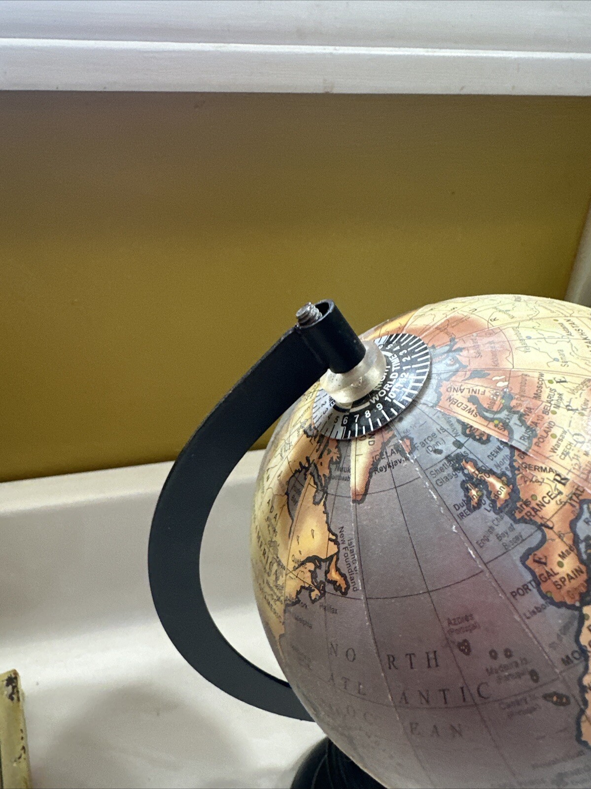 Decorative Tabletop Globe And Tabletop Clock Set