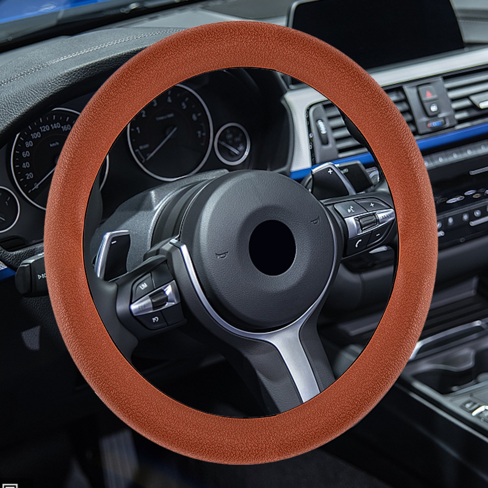 General Motors Silicone Brown Steering Wheel Cover Auto Parts Protective Cover