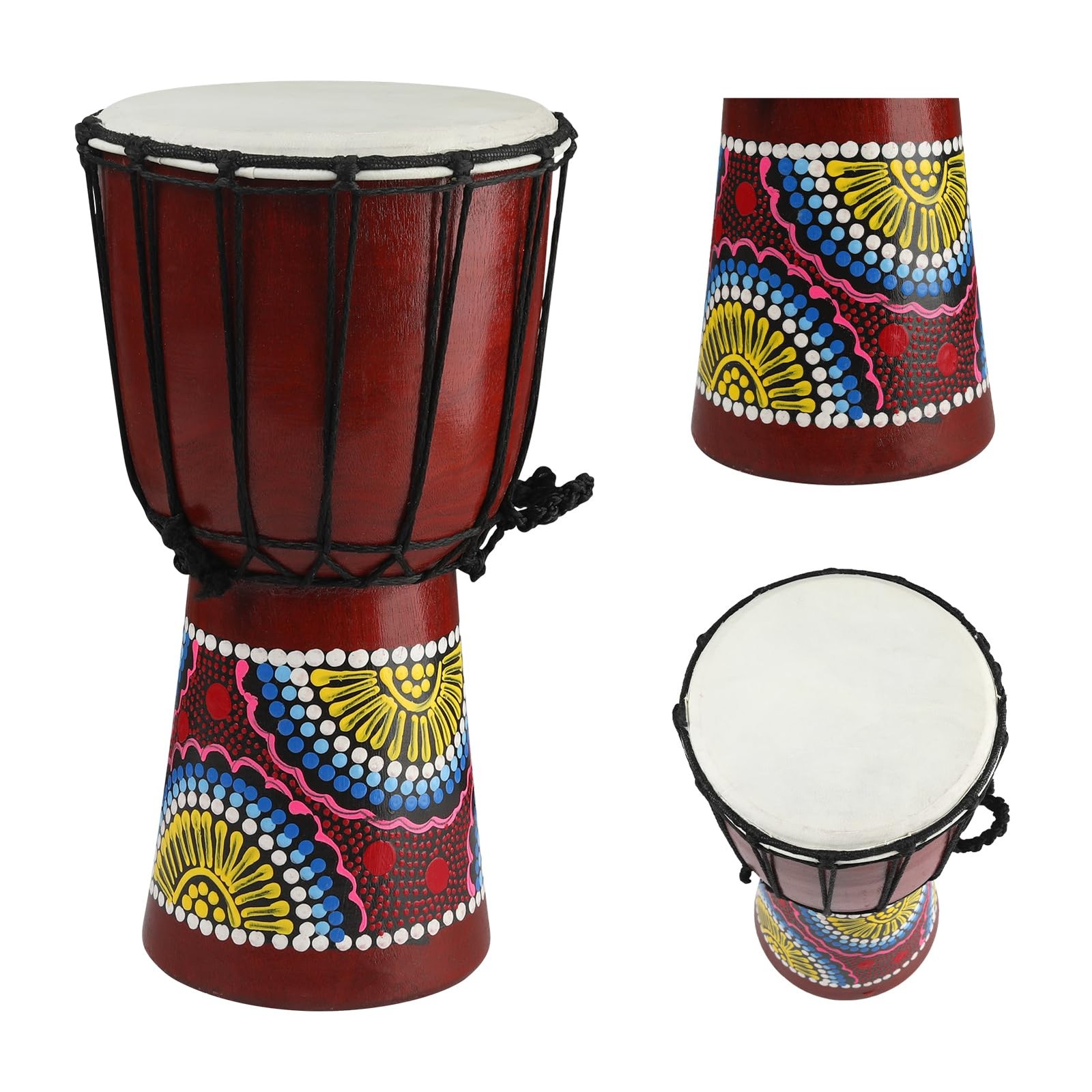 GOGHOST 6.5x12 Mahogany Djembe Drum with Goatskin Head