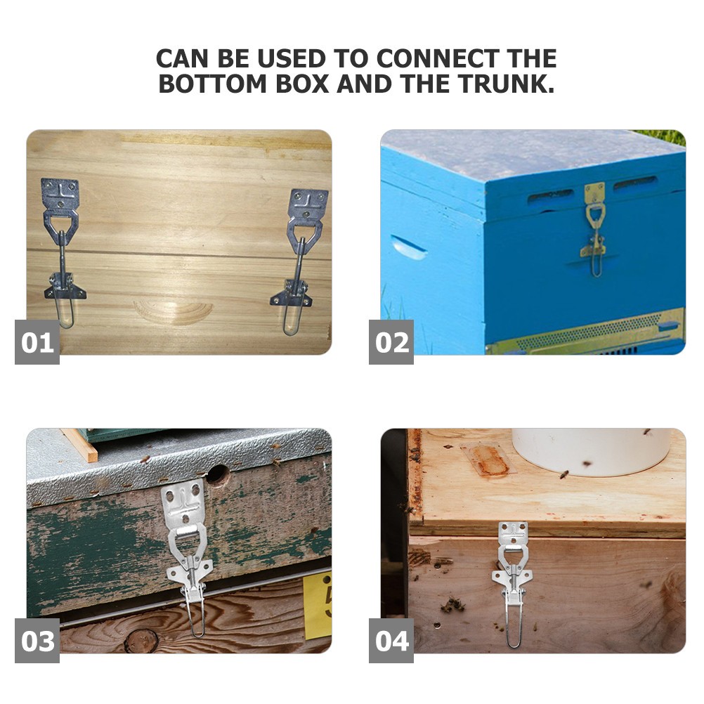 2Pcs Reusable Beehive Box Connector Galvanized Steel Pull Latch for Garden