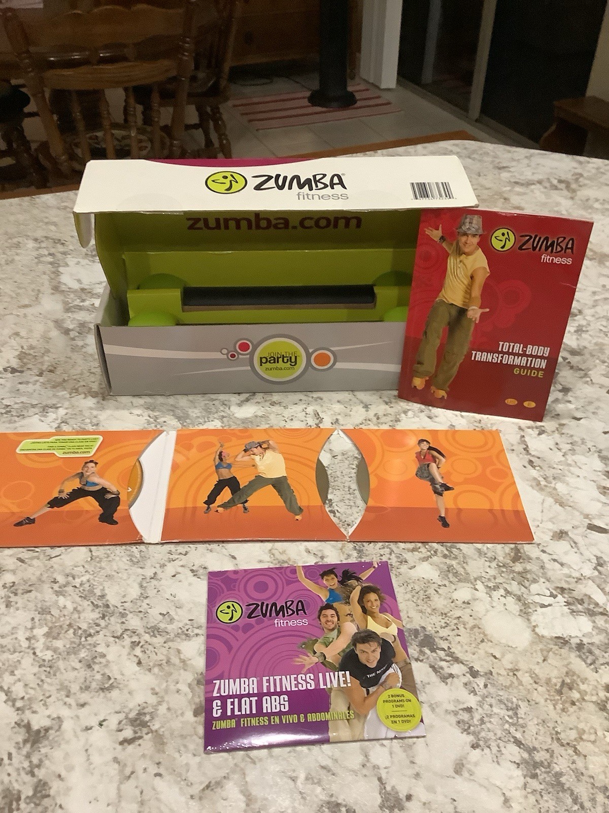 ZUMBA FITNESS Join the Party Total Body Transformation Kit-DVDs & Toning Sticks