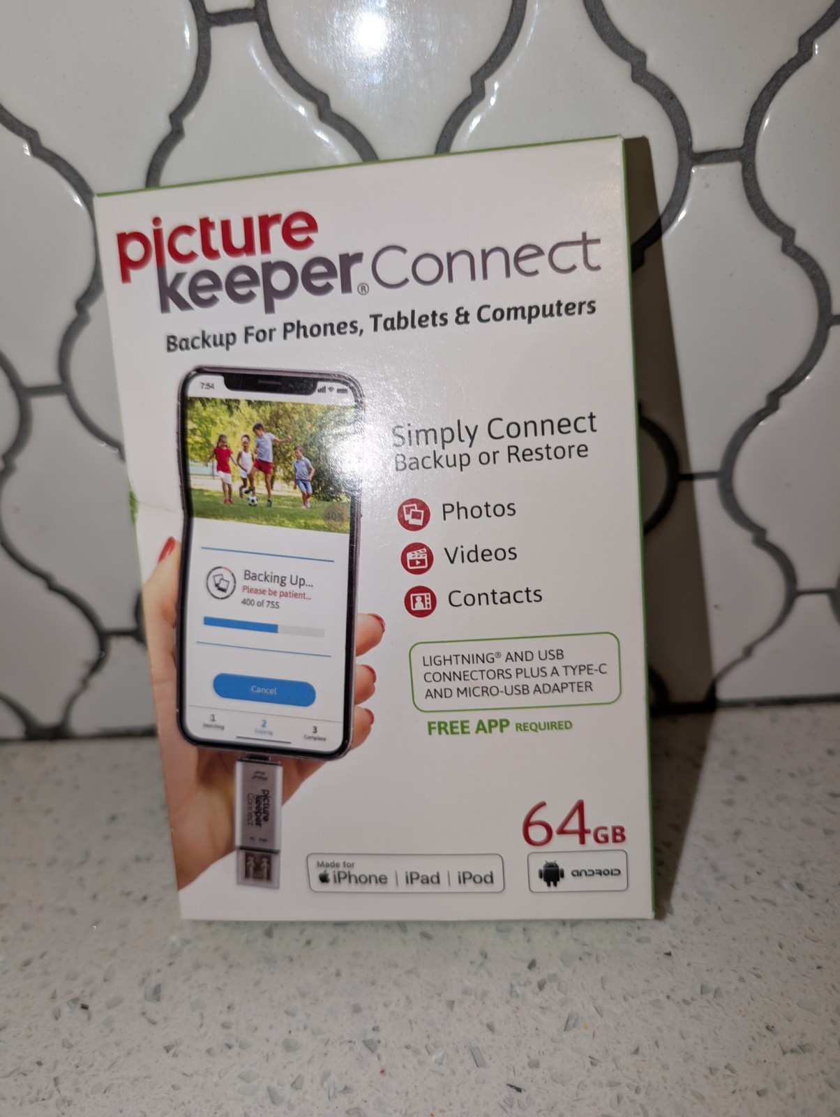 Picture Keeper Connect 64gb Portable Flash Drive New In Box Sealed Item