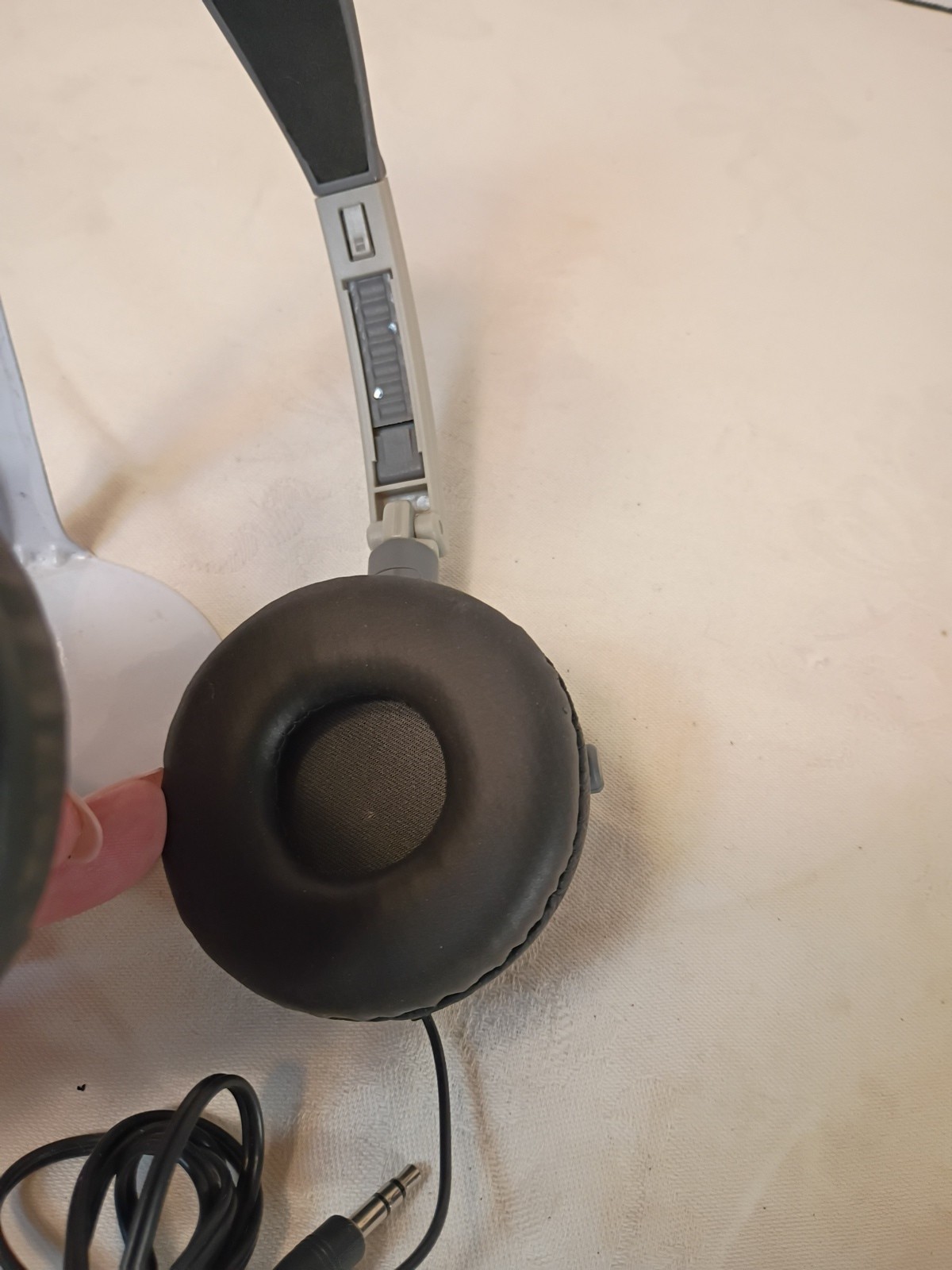 Black And Gray, Adjustable, Corded Headset