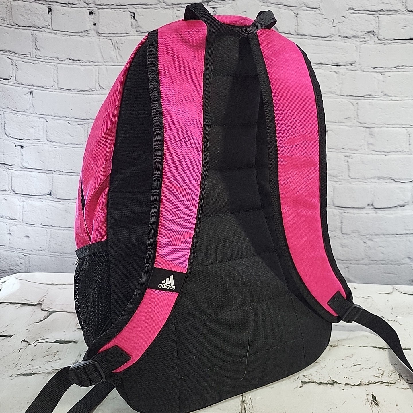 Adidas Pink Backpack Girls School Bag Multi Compartment Pockets