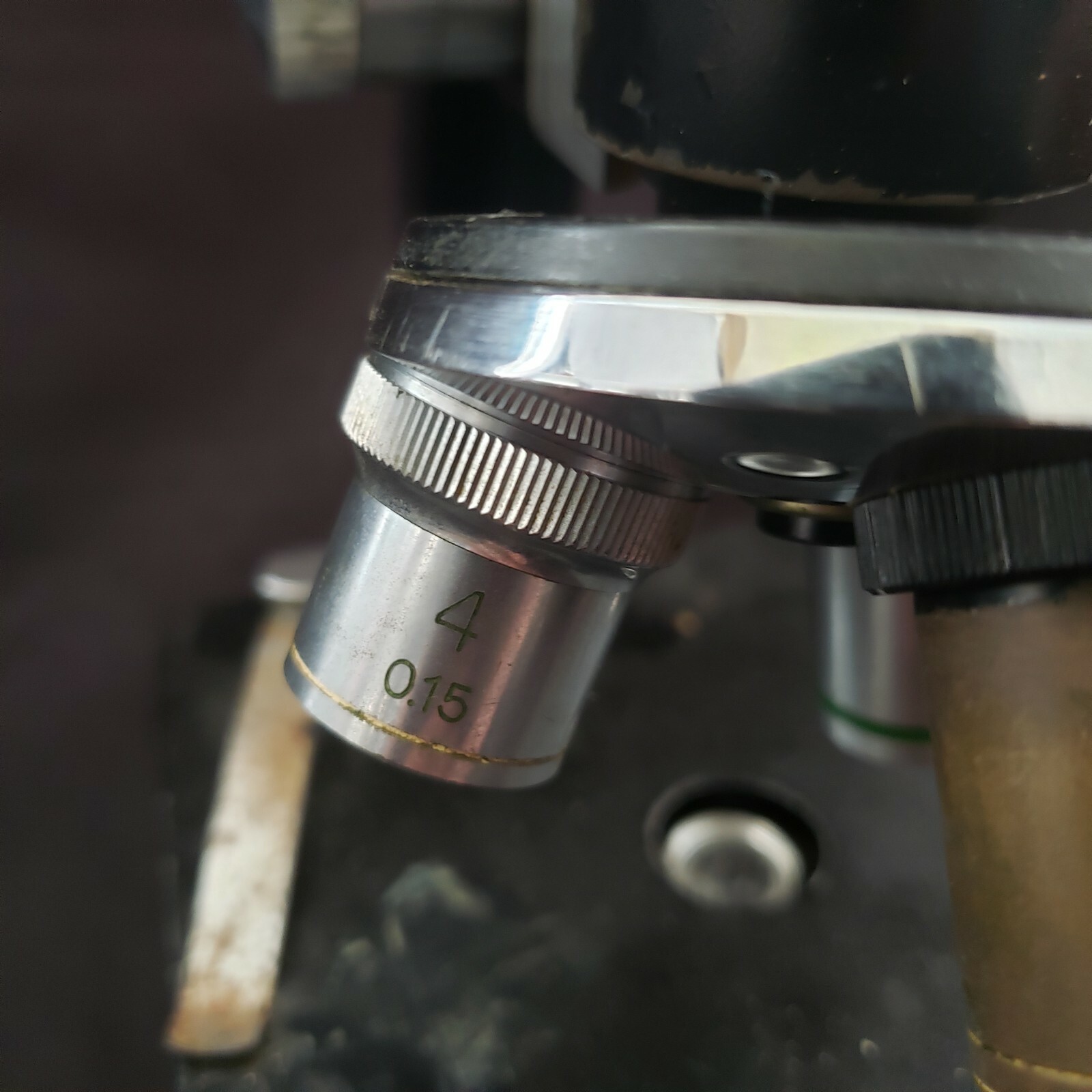 Vintage Original Graf Apsco Slide Microscope With Light