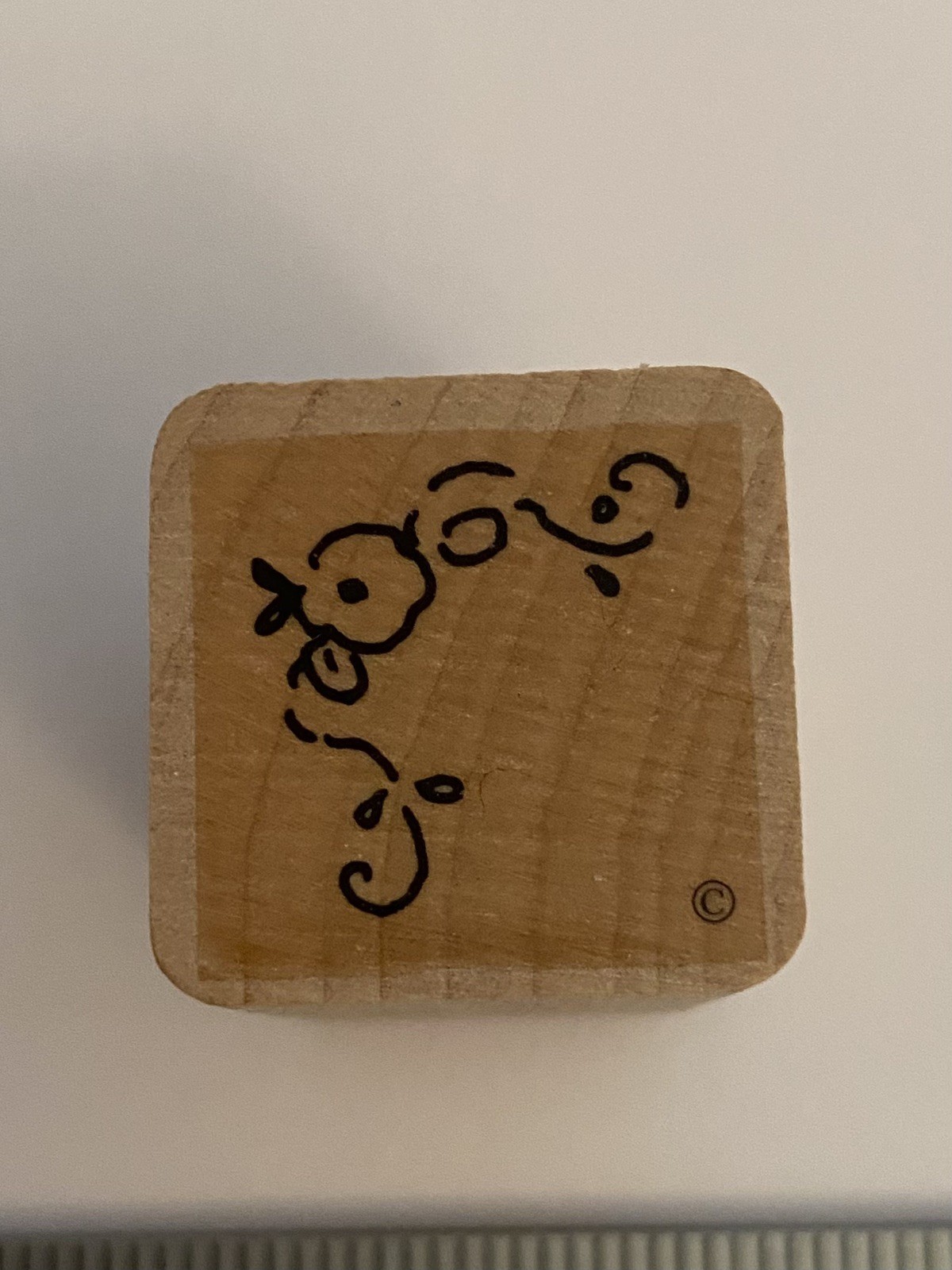 New DOTS Floral Border Wood Mounted Rubber Stamp RS85