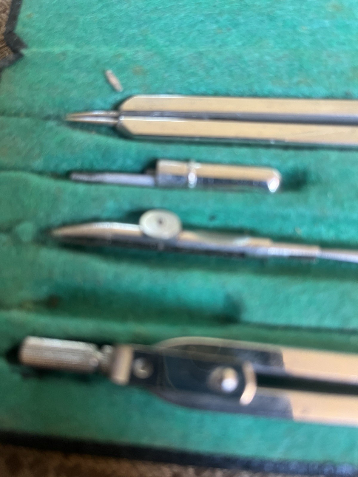 Vintage Uk British Drafting Set Tools In Original Case