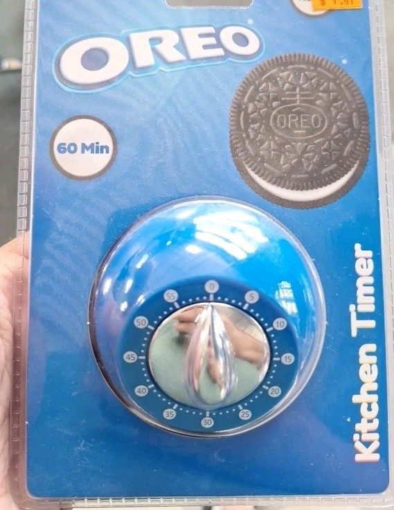 Oreo Cookie 60 Minute Kitchen Timer All Blue Sealed! NEW!