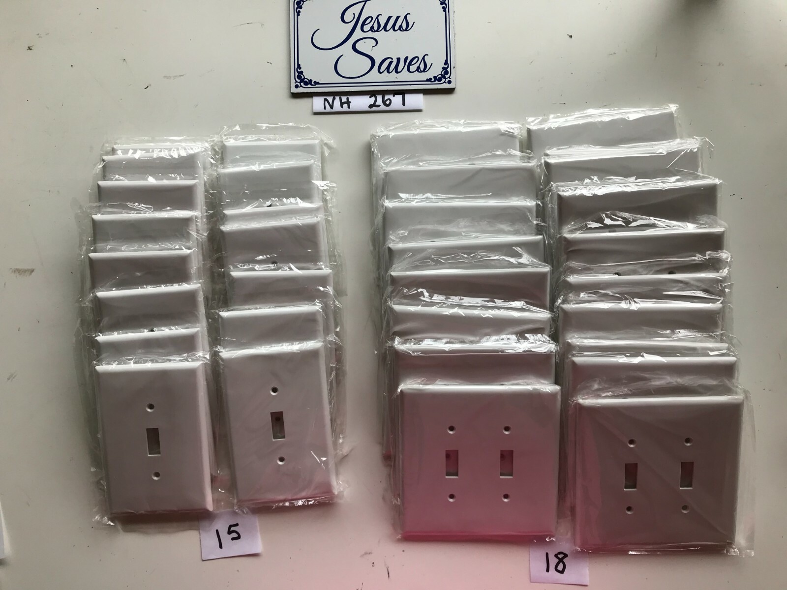 33 White Jumbo Toggle Plate,No 2149W Cooper Single & Double 2144w          Nh267
