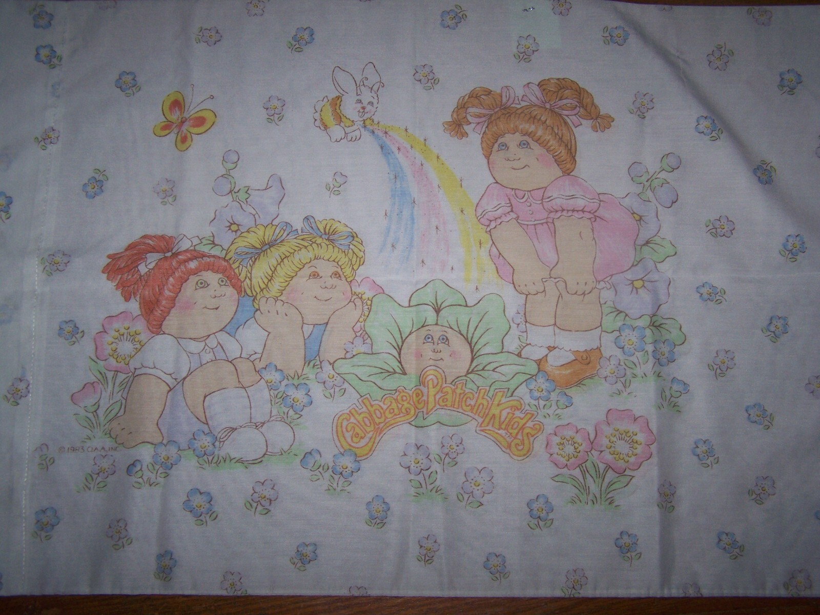 Vintage 1983 Cabbage Patch Kids Pillowcase CPK Performance Products Standard