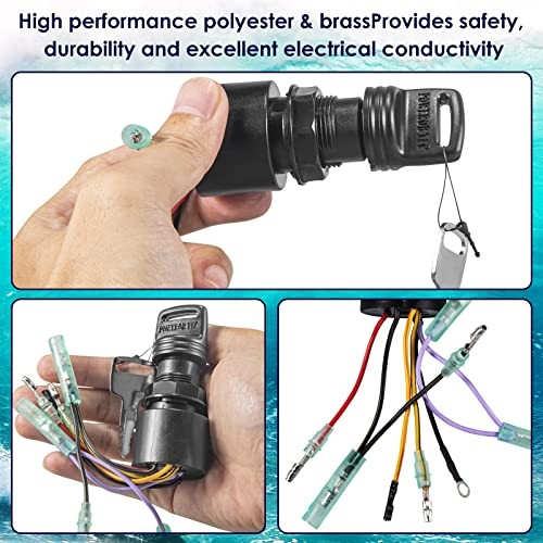 Boat Ignition Switch with Key Replacement for Mercury, Boat Engine Ignition
