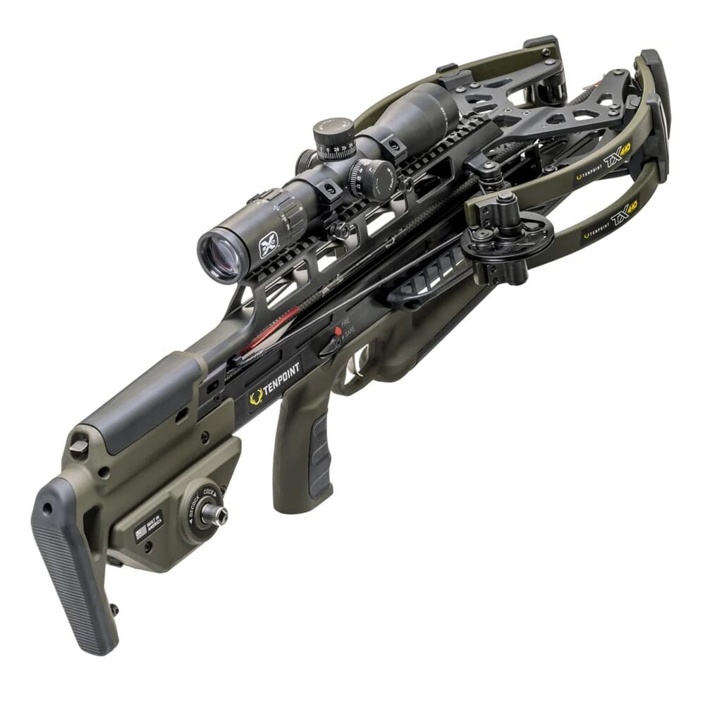 TenPoint TX 440 Moss Green Crossbow w/ACUslide MAXX & EVO-X Elite Black Scope