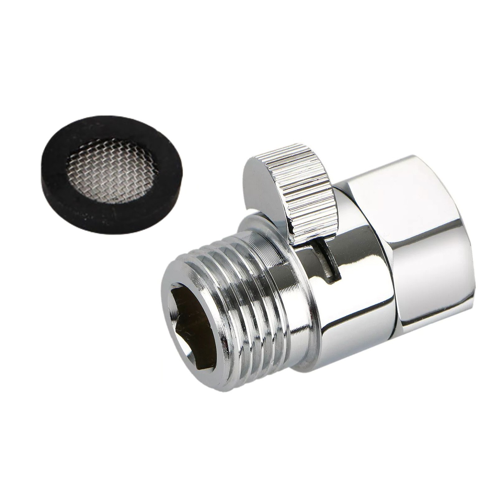 Silver Quick Control Adapter 1pcs Shower Shut-Off Valve Brass Water Saving