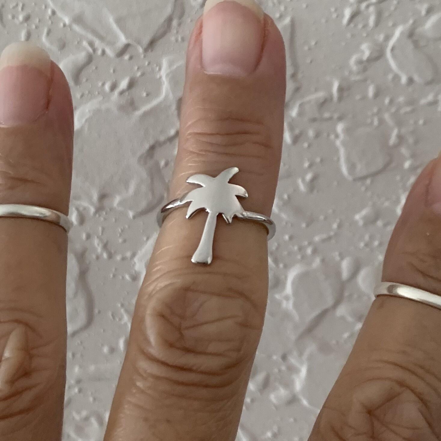 Sterling Silver Palm Tree Toe Ring, Silver Rings, Leaf Ring, Tree of Life Ring